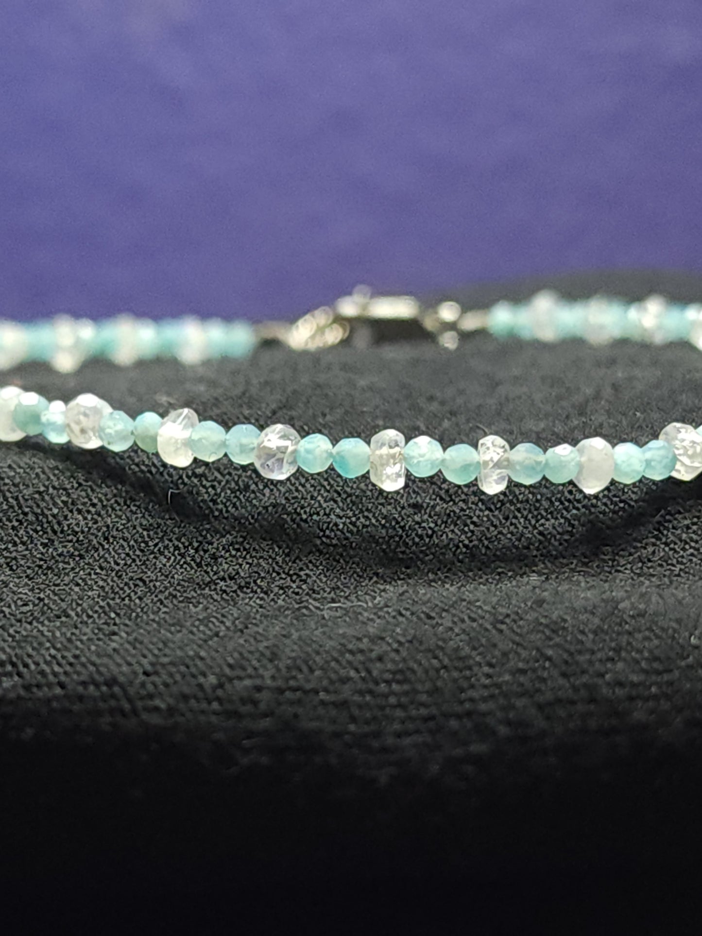 Amazonite & Moonstone Gemstone Bracelet – Handmade with 925 Sterling Silver